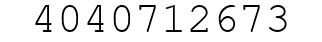 Number 4040712673.