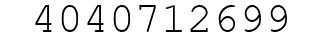 Number 4040712699.