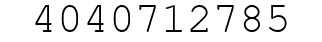 Number 4040712785.