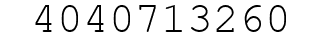 Number 4040713260.