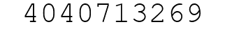 Number 4040713269.