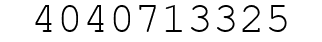 Number 4040713325.