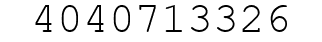 Number 4040713326.