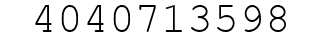 Number 4040713598.