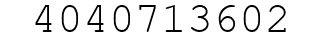 Number 4040713602.