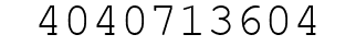 Number 4040713604.