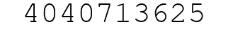 Number 4040713625.