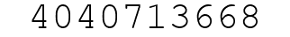 Number 4040713668.