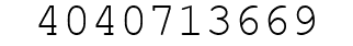 Number 4040713669.