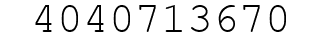 Number 4040713670.