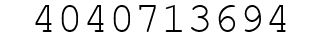 Number 4040713694.