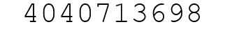 Number 4040713698.