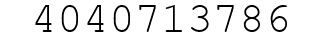 Number 4040713786.