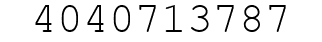 Number 4040713787.