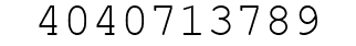 Number 4040713789.