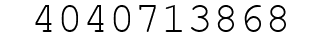 Number 4040713868.