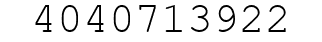 Number 4040713922.
