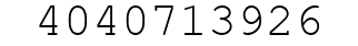 Number 4040713926.