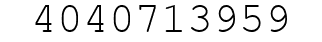 Number 4040713959.