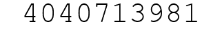 Number 4040713981.