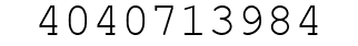 Number 4040713984.
