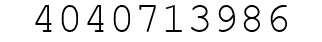 Number 4040713986.