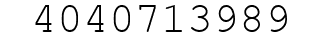 Number 4040713989.