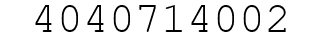 Number 4040714002.