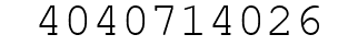 Number 4040714026.