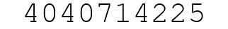 Number 4040714225.