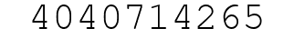 Number 4040714265.