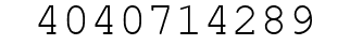 Number 4040714289.