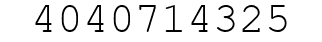 Number 4040714325.