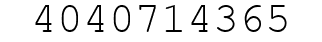 Number 4040714365.