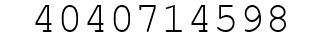 Number 4040714598.