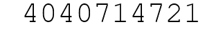 Number 4040714721.
