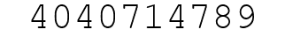 Number 4040714789.