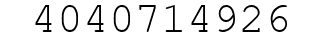 Number 4040714926.