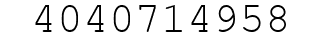 Number 4040714958.