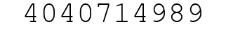 Number 4040714989.