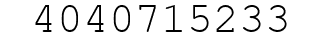 Number 4040715233.