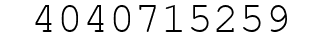 Number 4040715259.
