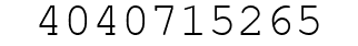 Number 4040715265.