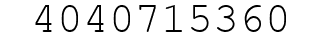 Number 4040715360.