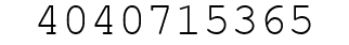 Number 4040715365.