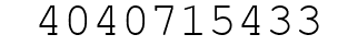 Number 4040715433.
