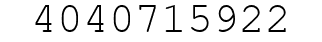 Number 4040715922.