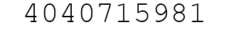 Number 4040715981.