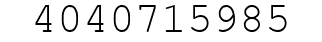 Number 4040715985.