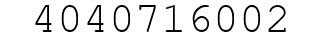 Number 4040716002.